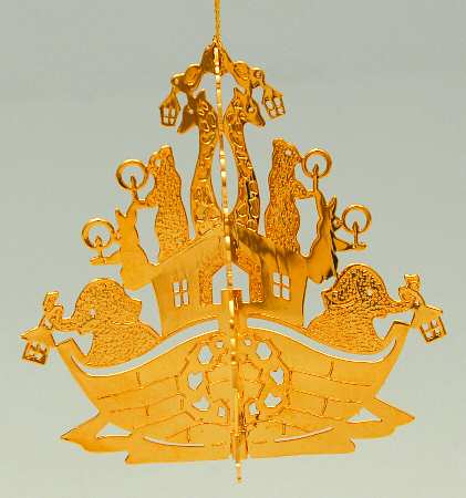 1988 Gold Christmas Ornament Collection by Danbury Mint