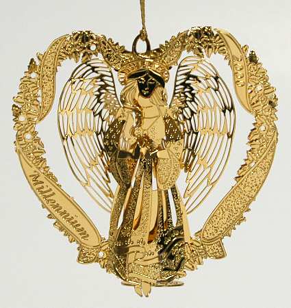 2000 Gold Christmas Ornament Collection Millennium Blessing - No Box