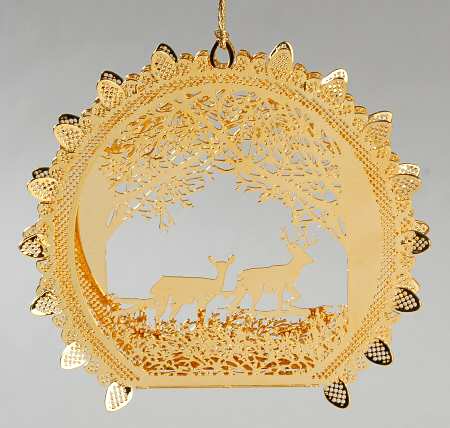2000 Gold Christmas Ornament Collection by Danbury Mint
