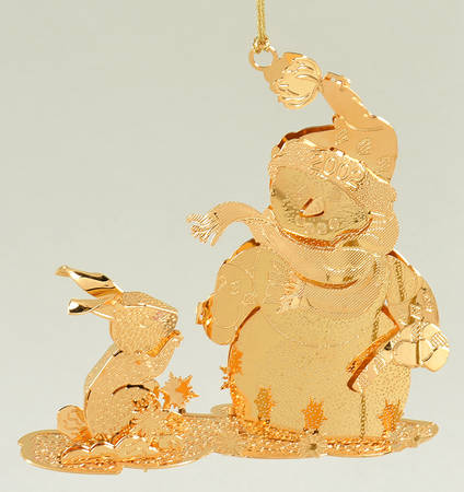 2002 Gold Christmas Ornament Collection Forsty Friends - Boxed