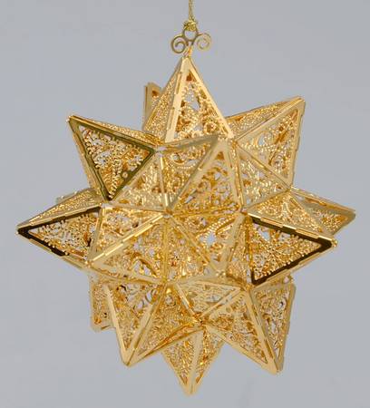 2002 Gold Christmas Ornament Collection Christmas Star - No Box