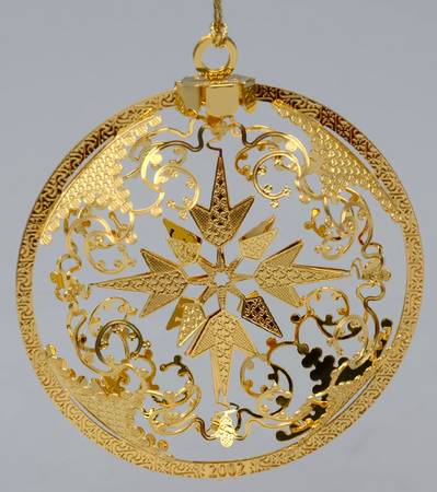 2002 Gold Christmas Ornament Collection Snowflake Enchantment - Boxed