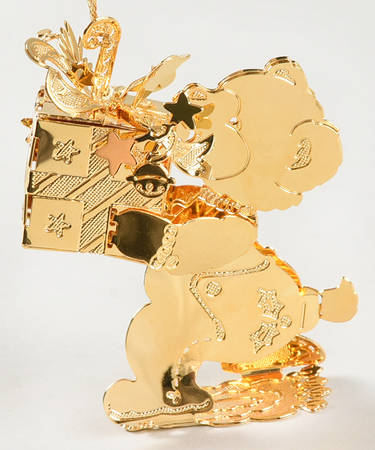 1994 Gold Christmas Ornament Collection Gift Bear - No Box