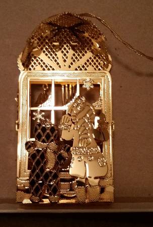 1998 Gold Christmas Ornament Collection Toy Shop - Boxed