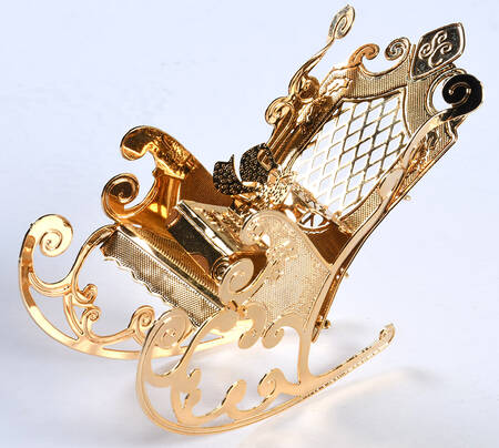 1995 Gold Christmas Ornament Collection Rocker - Boxed
