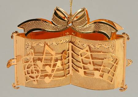 1995 Gold Christmas Ornament Collection Choir Book - Boxed