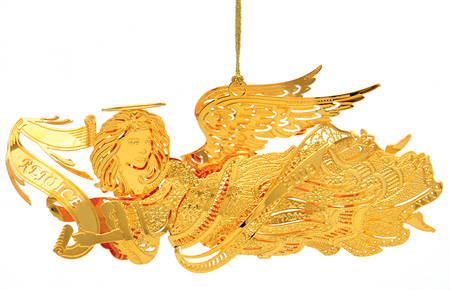 2003 Gold Christmas Ornament Collection Christmas Herald - No Box