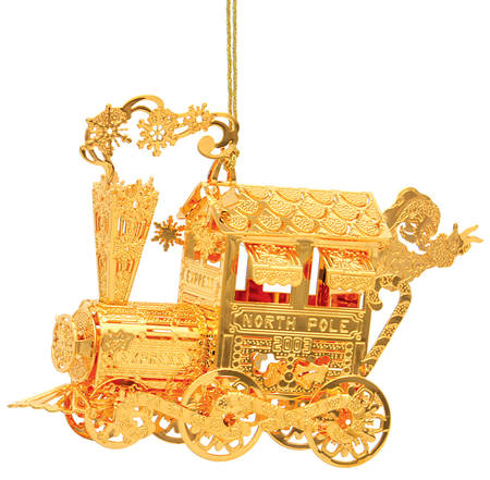2003 Gold Christmas Ornament Collection North Pole Express - No Box