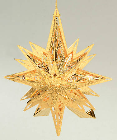 2001 Gold Christmas Ornament Collection Millennium Star - No Box