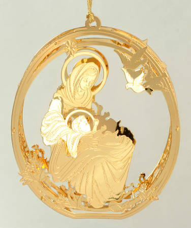 2001 Gold Christmas Ornament Collection A Savior Is Born - Boxed