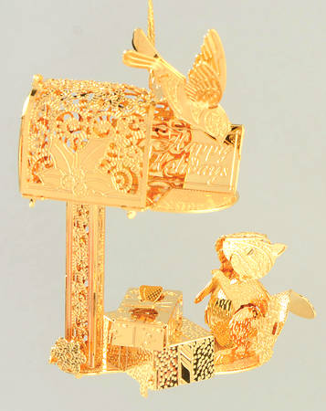 2001 Gold Christmas Ornament Collection Special Delivery - Boxed