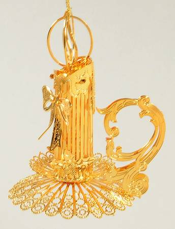 2001 Gold Christmas Ornament Collection Millennium Light - Boxed