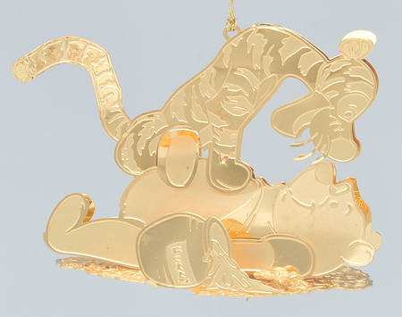 Disney Gold Ornaments Winnie The Pooh & Tigger - No Box