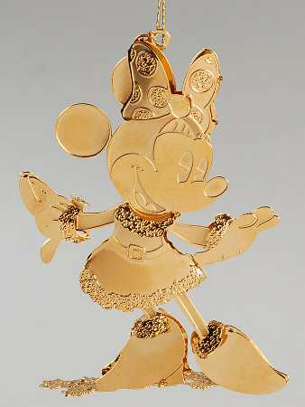 Disney Gold Ornaments Minnie Mouse - No Box