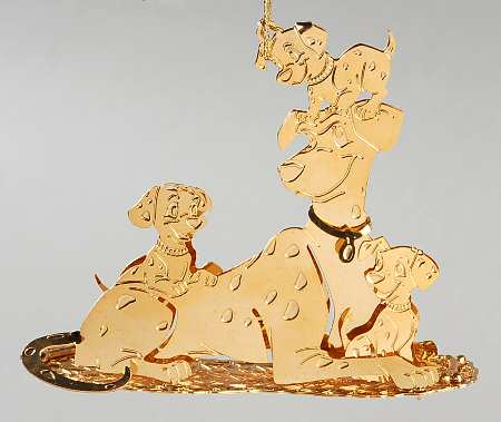 Disney Gold Ornaments 101 Dalmatians - No Box