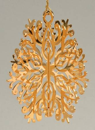1985 Gold Christmas Ornament Collection Snowflake - No Box