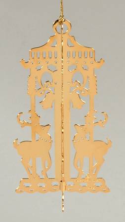 1985 Gold Christmas Ornament Collection Reindeer - Boxed