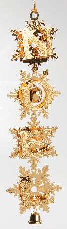 Annual Gold Christmas Ornaments Noel - No Box