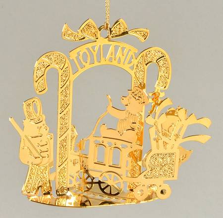 Annual Gold Christmas Ornaments Toyland - Boxed