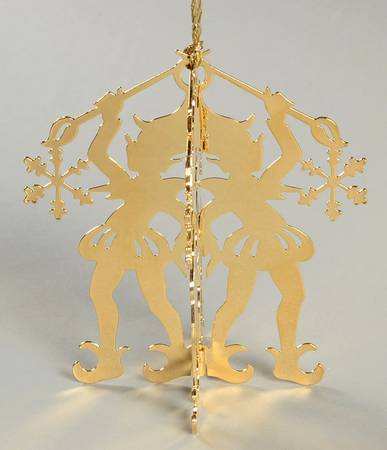 Annual Gold Christmas Ornaments Jack Frost - Boxed