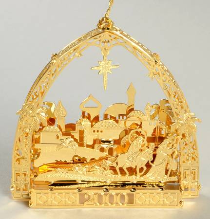 Annual Gold Christmas Ornaments Bethlehem - Boxed