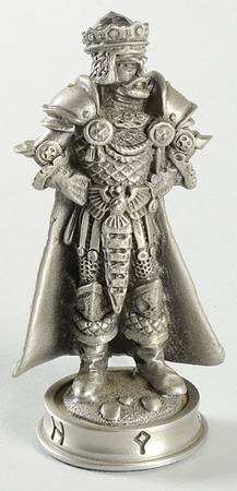 Fantasy of the Crystal Chess Set Arfon The Warrior - King-White Chess Piece