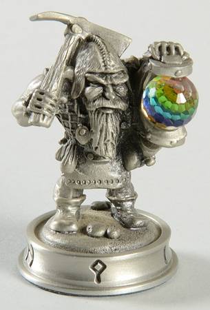 Fantasy of the Crystal Chess Set Alberich The Dwarf - Pawn1-White Chess Piece