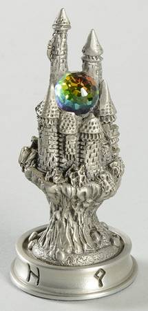 Fantasy of the Crystal Chess Set Castle Of Hope - Rook-White Chess Piece