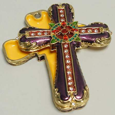 Bejeweled Collection Cross-Purple - Boxed