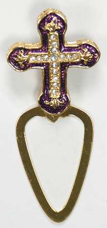 Bejeweled Collection Cross Bookmark - No Box