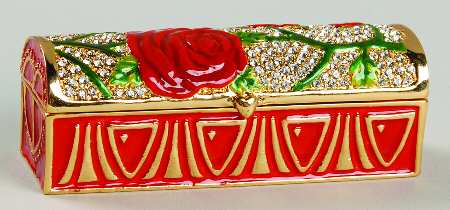 Bejeweled Collection Rose Lipstick Case - Boxed