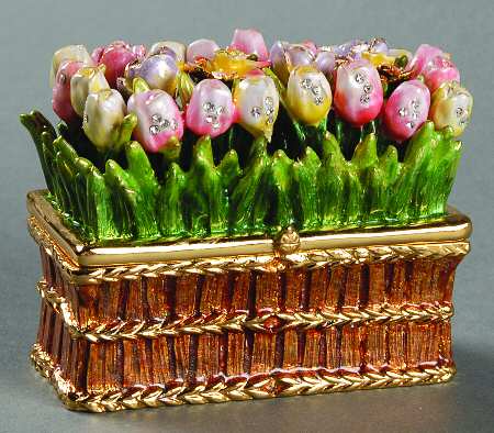 Bejeweled Collection Floral Planter - No Box