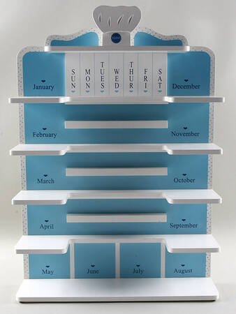 Pillsbury Doughboy Calendar Wooden Calendar Display Shelf - No Box