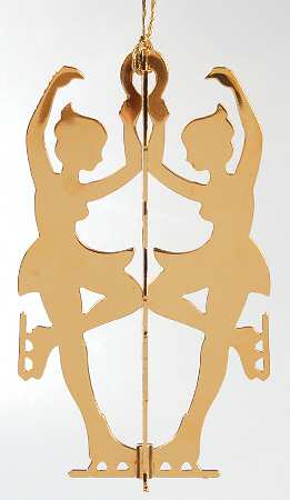 1980 Gold Christmas Ornament Collection Skater-Girl - No Box
