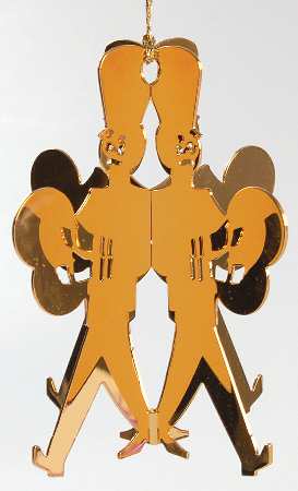 1980 Gold Christmas Ornament Collection Cymbal Player - Boxed