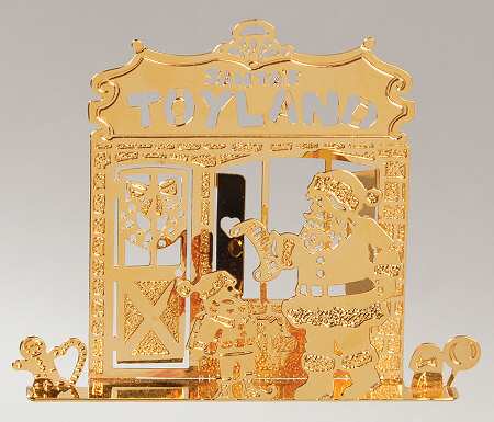1989 Gold Christmas Ornament Collection by Danbury Mint