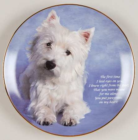 Beloved Westies Pawprints On My Heart - No Box
