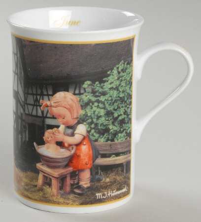 M I Hummel Mugs of the Year June -Doll Bath - Boxed