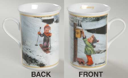 M I Hummel Mugs of the Year January-Skier - No Box
