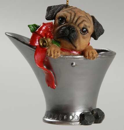 Pugs and Kisses Ornament Naughty But Nice - No Box