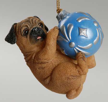 Pugs and Kisses Ornament Having A Ball - No Box