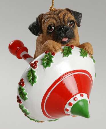 Pugs and Kisses Ornament Top Dog - No Box