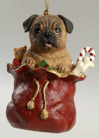 Pugs and Kisses Ornament Paw-Feet Present - No Box