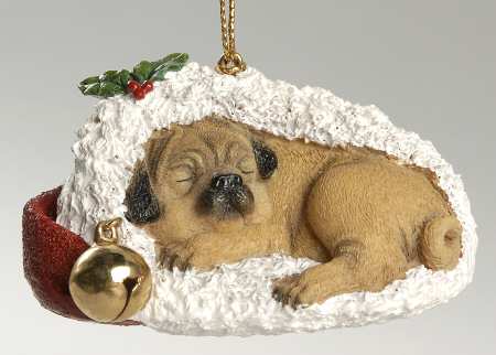 Pugs and Kisses Ornament Stocking Snooze - No Box