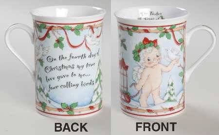 Dreamsicles Twelve Days of Christmas Mug Four Calling Birds - Boxed