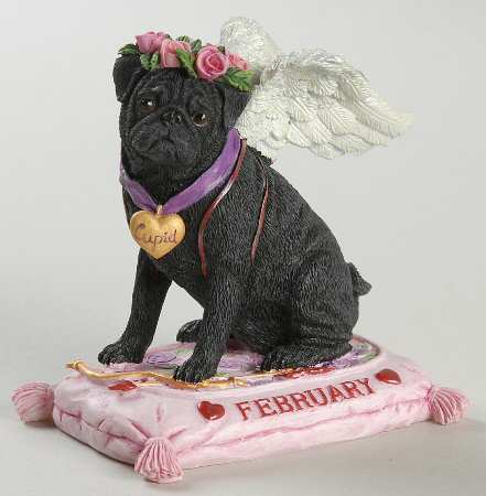 Pug Calendar Figurines February - No Box