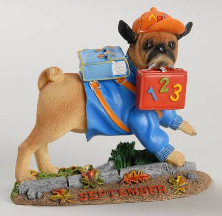 Pug Calendar Figurines September - No Box