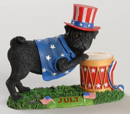 Pug Calendar Figurines July - No Box
