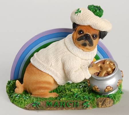 Pug Calendar Figurines March - No Box