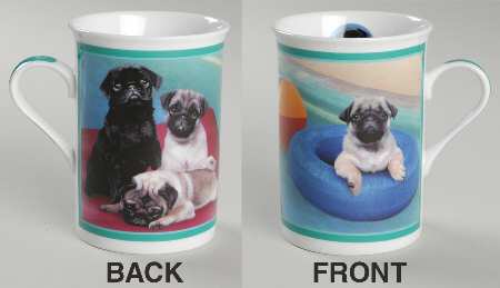 Purely Pugs Mug Taking A Dip - No Box